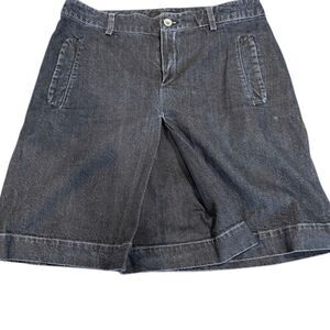 A.P.C. Demin Mini Skirt Front Pleat Lavage Dark Wash Pockets Size 2 (34FR)